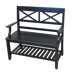 Double X Wooden Bench