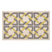 Geometric Tile Yellow/Grey Rug