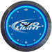 Blue Bud Light Neon Clock