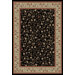 Barclay Black Rosas Bouqet Floral Border Rug
