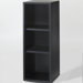 Fairfax Short Narrow Bookcase in Black Woodgrain