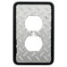 Diamond Plate Single Duplex Wall Plate