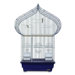 Casbah Parakeet Cage in Blue and  White