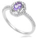 Sterling Silver Oval Cut Cubic Zirconia Engagement Ring
