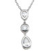 .925 Sterling Silver Pear Cut Cubic Zirconium Pendant