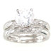 .925 Sterling Silver Brilliant Cut Cubic Zirconia Wedding Ring Set