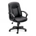 Mid-Back Leather Swivel / Tilt Office Chair with Arms