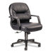 Mid-Back Leather Swivel / Tilt Office Chair with Arms