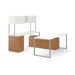 Voi Contemporary U-station with Low Credenza and Stack-On Storage