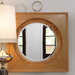Ring Mirror with Light Limed