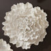 Carnation Wall Flower Decorative Accent in Pearl White