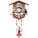 Battery Operated Chalet Clock with Swinging Girls