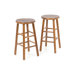 24" Backless Bevel Seat Counter Stool (Set of 2)