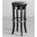 30" Black and Chrome Bar Stool with Swivel