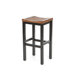 29" Black Contour Stool w/ Oak Top