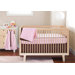 Lattice Bumper Free 4 Pieces Crib Bedding Set in Pink