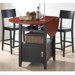 Baxton Studio Dayton 5 Piece Modern Drop Leaf Pub Table Dining Set