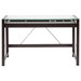 Baxton Studio Idabel Wood Modern Writing Desk with Glass Top
