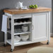 Baxton Studio Denver Kitchen Cart with Butcher Block Top