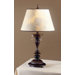 Beverly Table Lamp with Chrysanthemum Shade in Valrhona Bronze