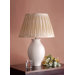 Lily Table Lamp with Classic Pinched Pleat Shade in Cream