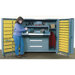 60" Wide Cabinet w/ 45" W Modular Drawers and 52 Small Bins
