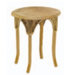 WickerLoom Round End Table with Glass Top