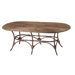 WickerLoom Oval Table with Glass Top
