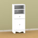 Pixel Low Bookcase Tower in White