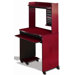 Mobile Computer Cart in Mahogany