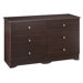Pocono 6 Drawer Double Dresser in Espresso Laminate