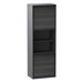 Sereni-T Two Door Bookcase in Black Satin/Ebony