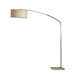 Javelin Arc Lamp in Brushed Nickel