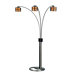 Ventana Three Light Arc Floor Lamp in Dark Brown