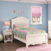 Summer Breeze 39" Twin Panel Bed in Distressed White Wash