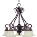 Via Roma 5 Light Down Chandelier