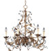 Elegante 6 Light Candle Chandelier