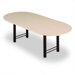 120" Wide Oval Top Conference Table with Curved Plinth Base