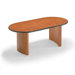 168" Wide Two-Section Self Edge Oval Top Conference Table with Curve Base