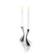 Curve Stainless Steel and EVA Candlesticks (Set of 2)
