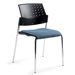 Sonic Stacking Chair with Upholstered Seat