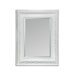 Beveled Wall Mirror in White Lacquer