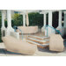 Tron-weve 48" Round Table & High Back Chair Cover w/ Umbrella Hole
