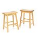 24" Belfast Saddle Stool in Rustic Oak (Set of 2)