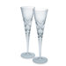 Crystal Heart Champagne Flute Glass Pair