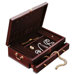 DuChests II Mahogany Jewelry Chest with Dior Red Lining