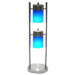 Two-Light Adjustable Table Lamp in Blue