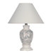 Ceramic Table Lamp with Marbled Base in Ivory