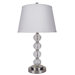Glass Table Lamp in Satin Nickel