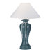Ceramic Table Lamp with Curvy Base in Green
